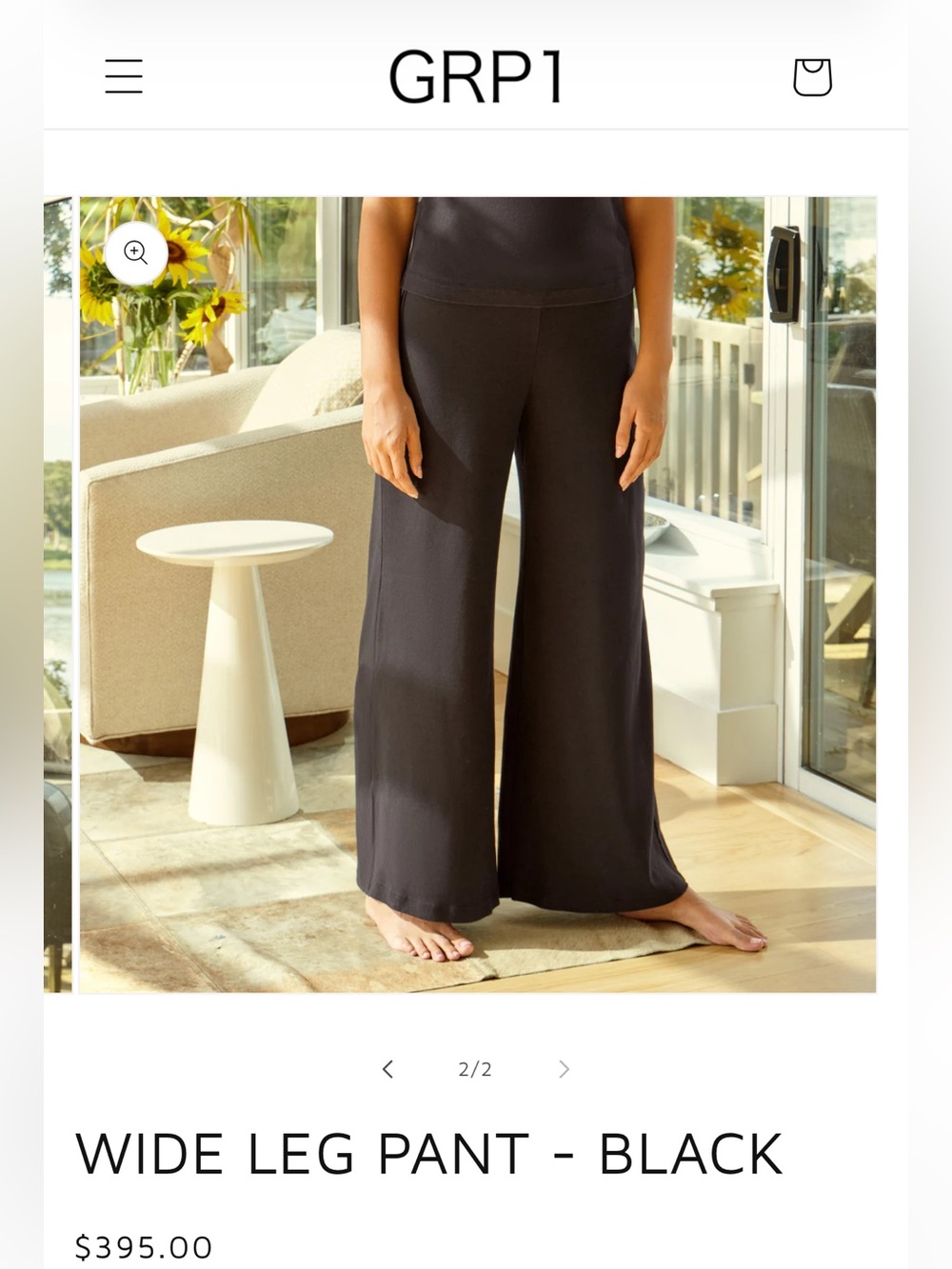 GRP1 Wide Leg Pant - Black